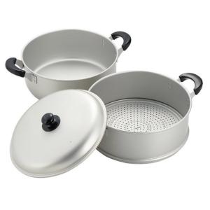 アカオ アルミ 角型蒸器33cm 一重（蒸し器・蒸し鍋） : モノタス