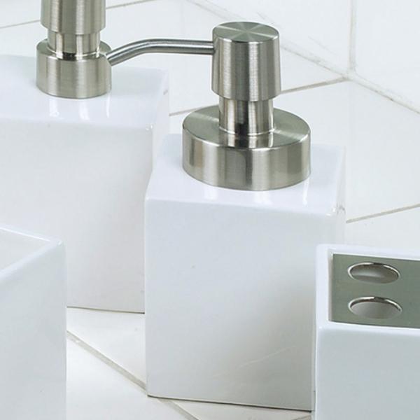 泡ディスペンサー ホワイトキューブ ムースボトル （ ソープディスペンサー ソープボトル 洗面台 ）