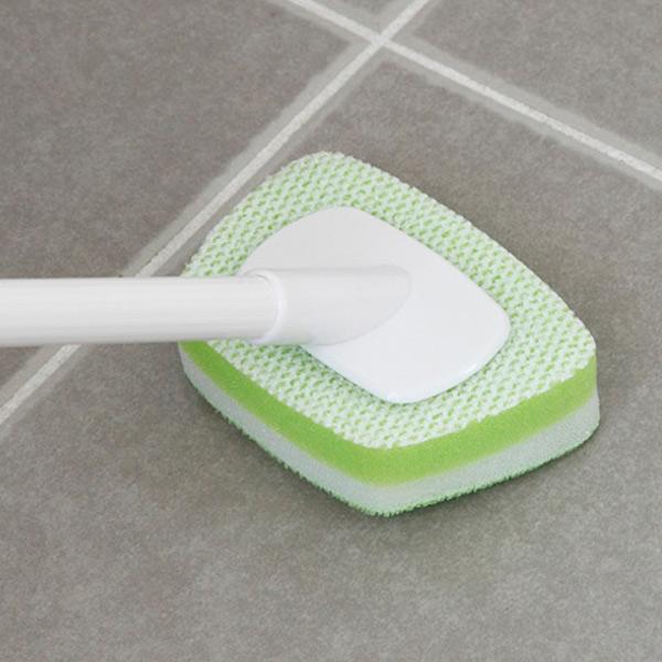 バスブラシ トレピカ おフロ掃除これ1本 （ お風呂掃除 バス ブラシ 柄付き 取り外し可能 長さ6...