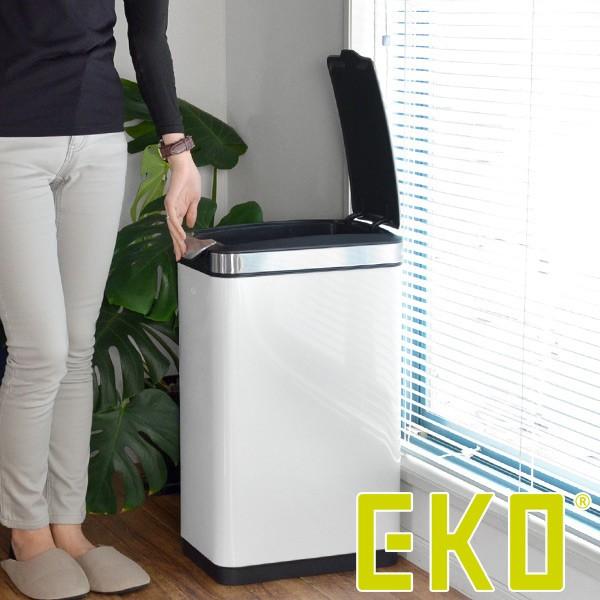 ゴミ箱　ふた付き　EKO　ティナ　タッチビン　30L　ホワイト （ ごみ箱 ダストボックス タッチ式...