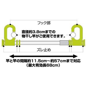 洗濯ハンガー よくばりポール 物干し ( 洗濯...の詳細画像3