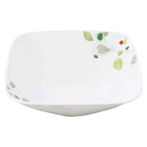 CORELLE（コレール） ボウル 23cm スクエア 白 食器 皿 角皿 グリーン