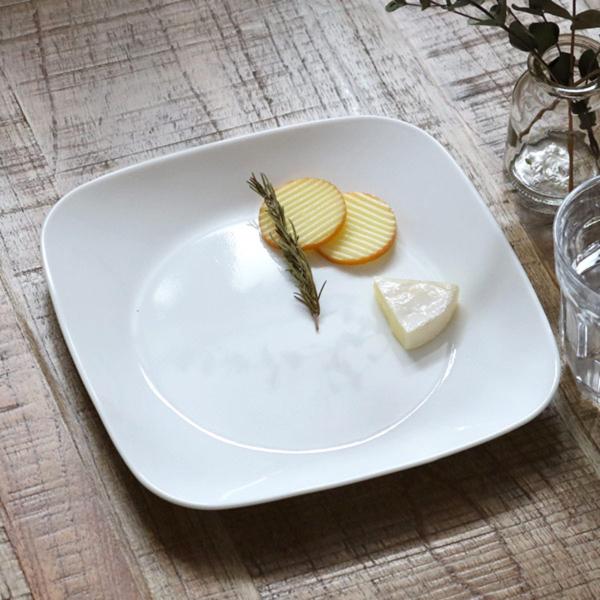 プレート 23cm コレール CORELLE スクエア 白 食器 皿 角皿 ウインターフロスト （ ...