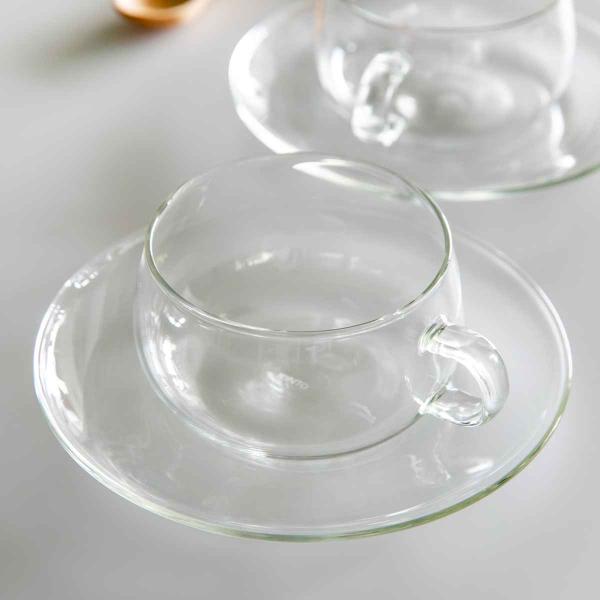 KINTO キントー UNITEA カップ&amp;ソーサー 230ml ガラス （ ユニティ ティーカップ...