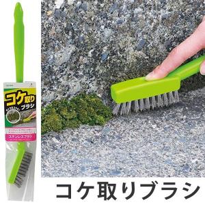 コケ取りブラシ ステンレス （ 掃除 清掃 ブラシ 屋外 コケ 汚れ
