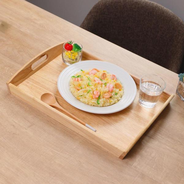 お盆 トレー 角型 大 木製 （ 木製トレー トレイ キッチントレー キッチントレイ 44×30cm...