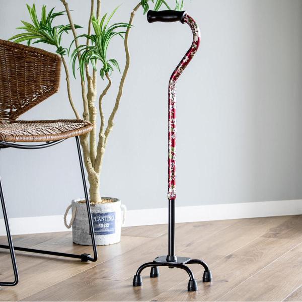 杖 4点杖 アルミ製4点支柱杖 非課税 自立式 介護 （ 多点杖 室内用 介護杖 高齢者 4点 四脚...