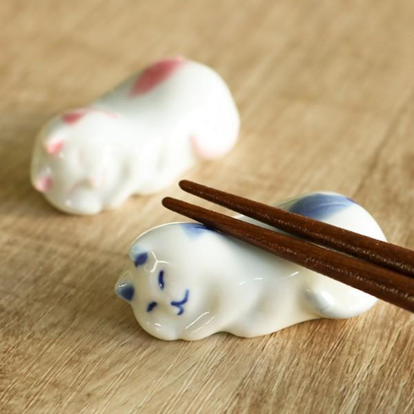 箸置き 眠り猫 日本製 （ 箸置 はし置き カトラリーレスト ）