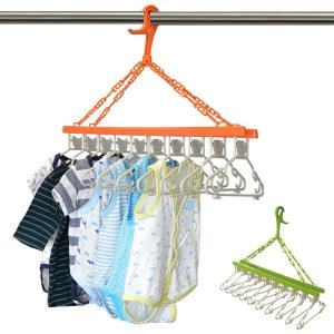 10連ハンガー 洗濯ハンガー ベビーハンガー 折り畳み