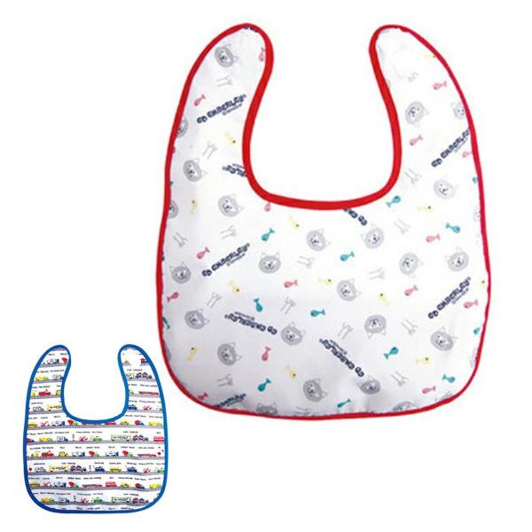 （在庫処分特価）スタイ よだれかけ 面ファスナー 綿 ゴム入り レッド （ LH17669 ベビーエ...