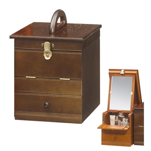 コスメティックボックス　ネオ　日本製　幅21cm （ メイクボックス メーキャップミラー 化粧台 ）