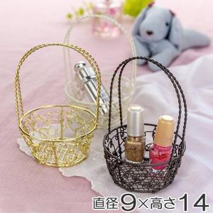 ちどり産業 バスケット ハート型 小物入れ 約 幅14×奥行14×高さ7cm