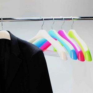 ジャケットハンガー Livido ジャケットストップ42 （ スーツハンガー 肩幅42cm 衣類ハンガー 回転フック スラックスバー付き ）