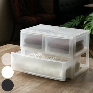 収納ケース 引き出し 幅39×奥行26.5×高さ26.5cm ワイド 深ショート2 深1段 （ 収納ボックス プラスチック 小物 収納 ）