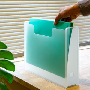 SANKA ファイルボックス A4 スリム 書類収納 半透明 squ＋ ナチュラ