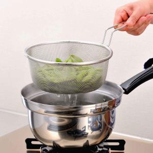 下村企販 片手鍋3点セット 20cm IH対応 蓋付き ザル付き ゆで名人