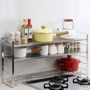 下村企販 キッチンラック ステンレス棚の出窓シェルフ 幅88cm 日本製