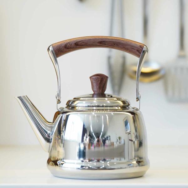 ヤカン 2.7L IH対応 ウッディパル ステンレス製ケトル （ ガス火対応 オール熱源対応 薬缶 ...