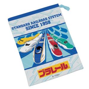 コップ袋　プラレール　歯ブラシホルダー付き　子供用　キャラクター （ 子ども用 給食袋 巾着 ）｜interior-palette