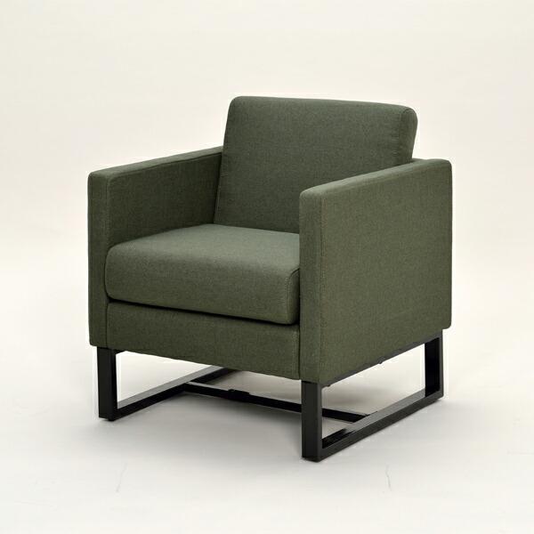 （法人限定） オフィスソファ　1人掛け　スクエアソファー　ファブリック　幅62cm （ ソファ 応接...