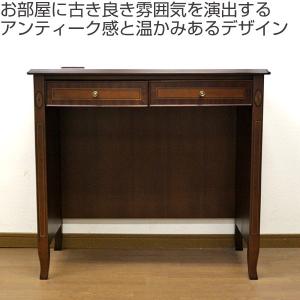 デスク 学習机 クラシック調 猫脚 Venezia ワークデスク 机 幅80cm 天然木 机 つくえ ワークデスク 書斎机 パソコン机 完成品 286049 インテリアパレットヤフー店