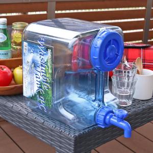 岩谷マテリアル ウォータータンク ポリカ 12L 蛇口付き クリア コック