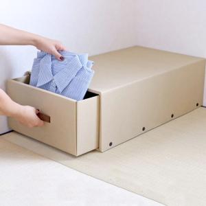 東洋ケース（TOYOCASE） 収納ケース 約 幅39×奥行70×高さ22cm クラフト