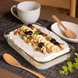 希少レア品 未使用 クランベリー　PYREX 2L3L セット　ベイク皿 PYREX（パイレックス） グラタン皿 大皿 22cm Pyrex レクタングル 耐熱