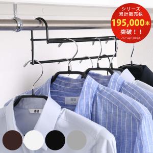 ハンガー 衣類収納アップハンガー 6本組 （ 収納 衣類ハンガー