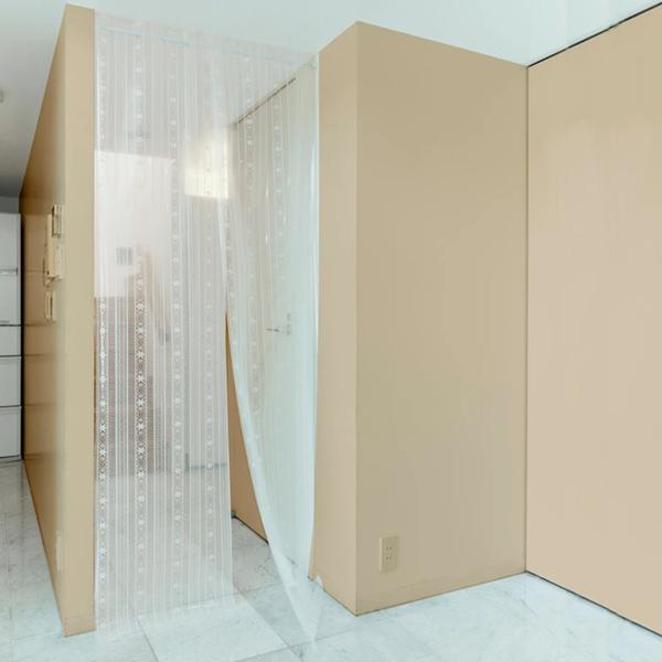 間仕切り 冷気ガードシート 2枚入り 幅50×丈225cm レース調 （ 冷気 寒さ 対策 カーテン...