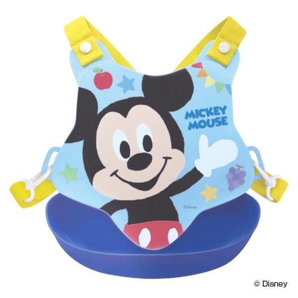 ビブ お食事エプロン ミッキーマウス バッククロスエプロン ベビー スタイ よだれかけ （ ベビーエ...