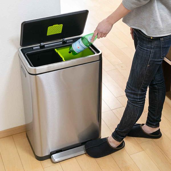 EKO ゴミ箱 40L 分別 20L+20L Xキューブステップビン ペダル （ イーケーオー ごみ...