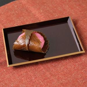 銘々皿 半月皿 溜渕金 花さくら 漆器 和菓子 皿 食器 日本製 同色5枚