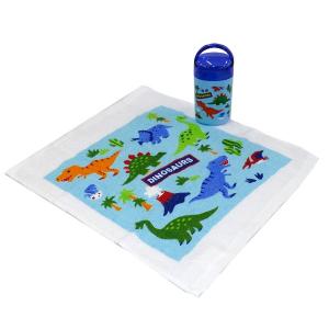 おしぼりセット ディノサウルス 子供用 （ おしぼりケース