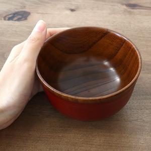 汁椀 木製 310ml 刷毛目椀 漆 天然木 ...の詳細画像5
