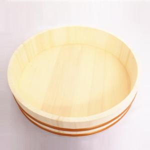 特注飯台蓋付き　直径40cm　パーティー道具　寿司桶　未使用　職人造 市原木工所 寿司桶 すし桶 36cm 5合用 木製 （ 木製飯台 おひつ 飯切
