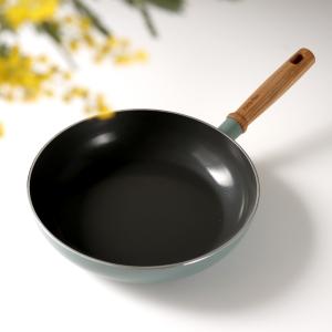 GREEN PAN フライパン 26cm IH対応 MAY FLOWER メイフラワー （ ガス火対応 浅型フライパン 炒め鍋 ）｜interior-palette
