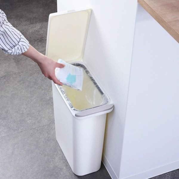 ゴミ箱 パッキン付き 21L 防臭 スリム （ ごみ箱 21リットル 臭わない プッシュ ふた付き ...