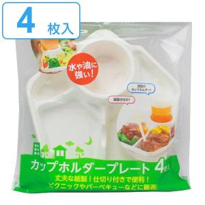 サンナップ（SUNNAP） 紙皿 4枚入 仕切り付 小サイズ さとうきびのお皿