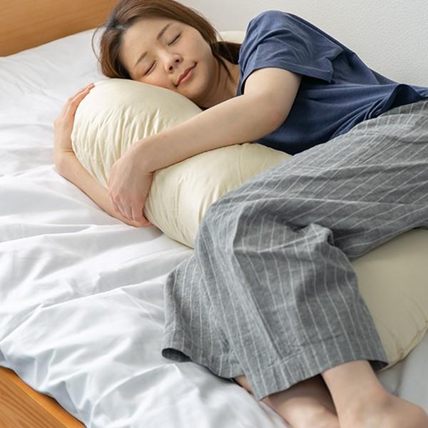 横寝が快適にできる まくら 本体 枕 （ クッション 抱き枕 洗える 横向き 横寝 ）