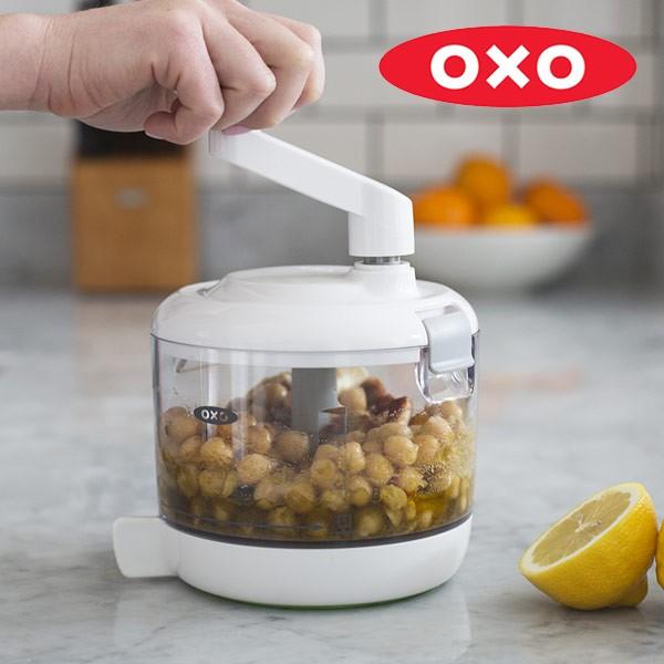 OXO オクソー みじん切り器 フードチョッパー ハンドル式 （ ハンディチョッパー みじん切り器 ...