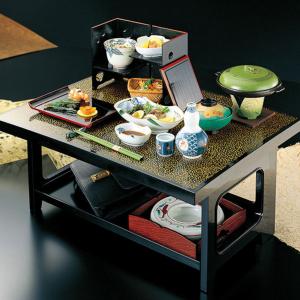 お膳台　御膳台　お盆　折りたたみ　10台　状態良い　最安値 福井クラフト お膳 新飛龍膳 樹脂製 片面タイプ 足付 金ちらし 業務用