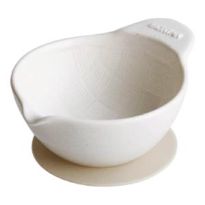 ごますり鉢 陶磁器 すべり止めシリコンシート付き 日本製 （ すりばち 陶器製すり鉢 擂鉢 擂り鉢 ごますり ゴマすり 小鉢 白 食洗機対応 ）