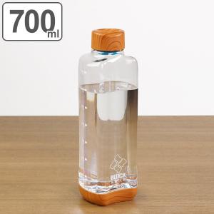 水筒 直飲み プラスチック ブロックスタイル アクアボトル 700ml ウッド調 （ 目盛り付き プラスチックボトル ボトル クリアボトル ）｜interior-palette