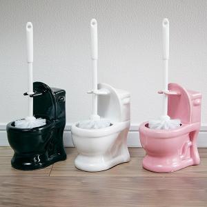 トイレブラシ toilet トイレット 陶器 ユニークトイレブラシセット トイレ掃除 （ トイレ用品 トイレクリーナー トイレ用ブラシ ）｜interior-palette