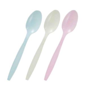 カラースプーン 17cm 10本入 使い捨て スプーン カトラリー （ 10本 プラスチック キャンプ お花見 花見 行楽 クリスマス 誕生日 お誕生日 子ども会 ）