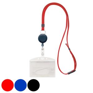 日本緑十字社 名札ホルダー リール式 ハードタイプ 2枚収納タイプ