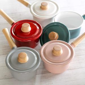 イマン ダイアナローズ 小魔女の片手鍋 ホーロー ミルクパン