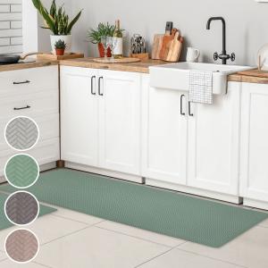 キッチンマット 脱めんどくさいお洗濯 拭けるPVCマット ズボラ ZuBora 45×120cm （ 拭ける PVC 45cm 120cm インテリアマット PVCキッチンマット ）