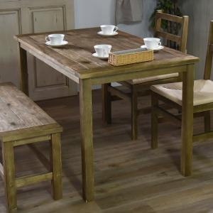 ダイニングテーブル LAGOL 幅122cm テーブル 天然木 木製 （ 木製テーブル 食卓テーブル 机 4人掛け ヴィンテージ ）｜interior-palette